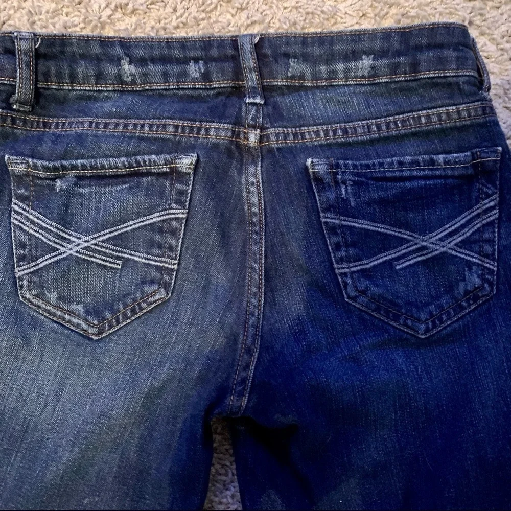 Aeropostale dark destructed Bermuda‎ shorts size 1/2 - Picture 5 of 8